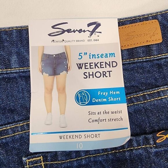 Seven7 Size 10 Women's Weekend Shorts Fray Hem Denim NWT K2 - Picture 8 of 8